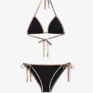 Burberry Check Detail Triangle Bikini M